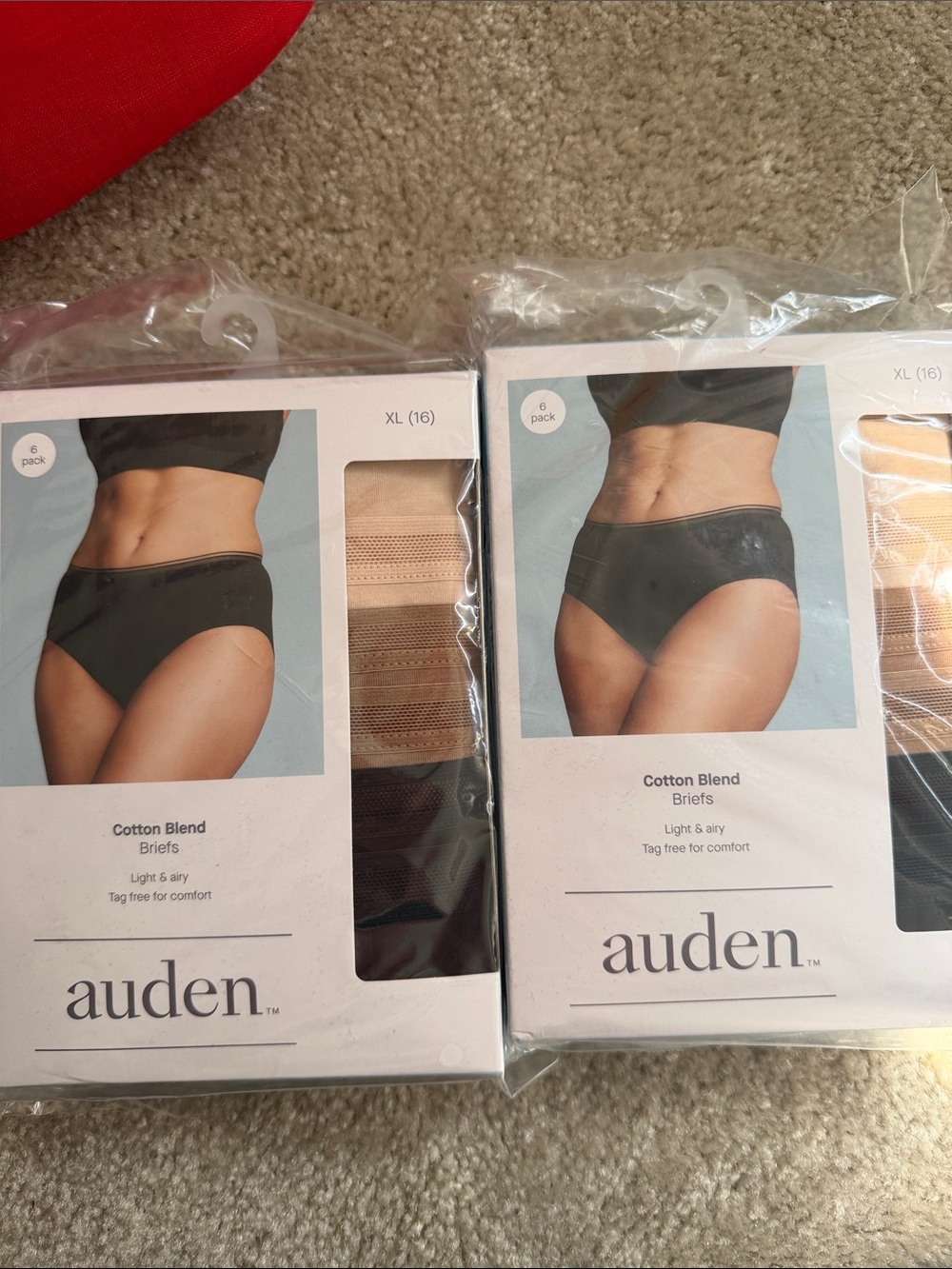 Auden Cotton Blend Briefs - Black and Nude Mix (6-Pack)